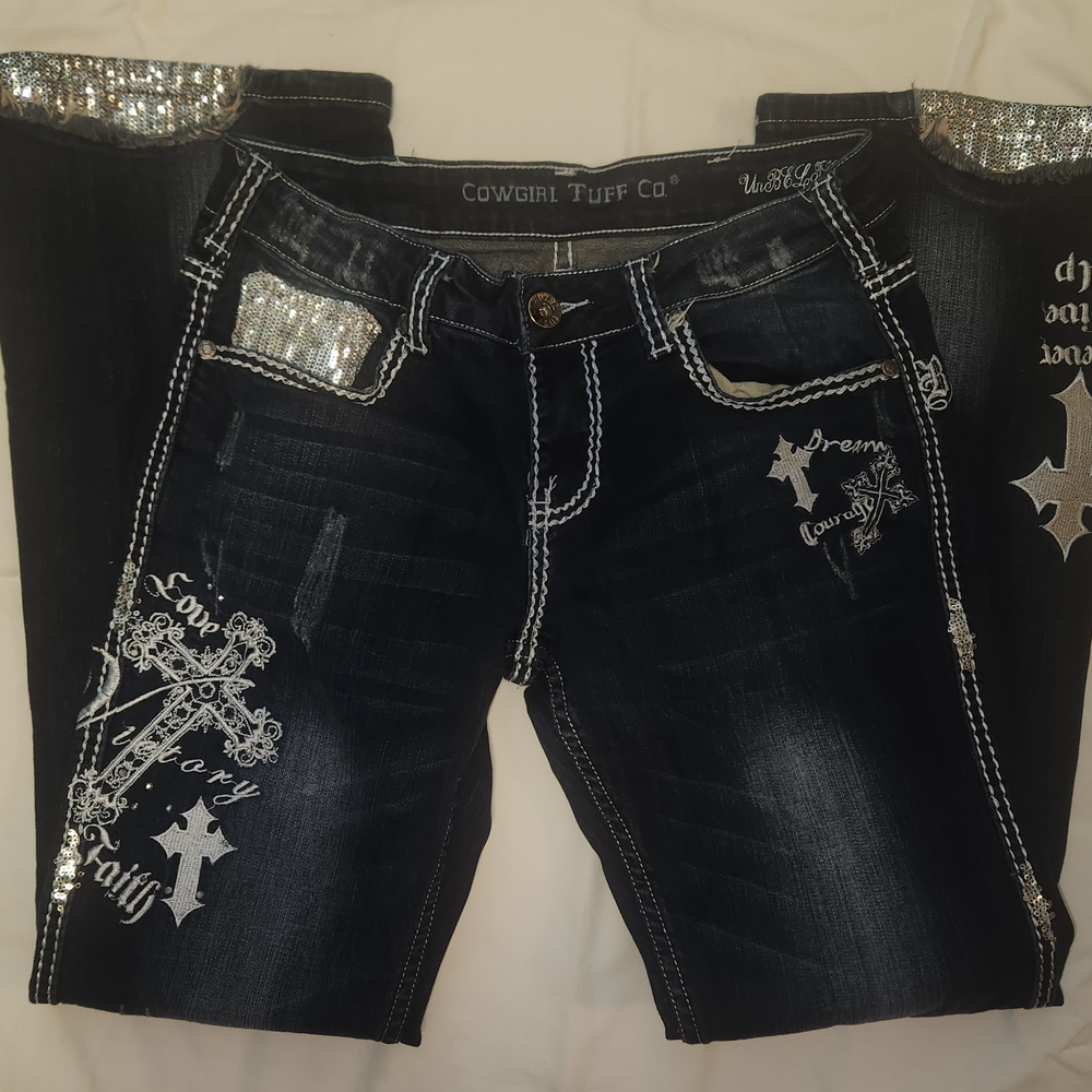 Cowgirl Tuff UnBELIEVEable Indigo 28×31